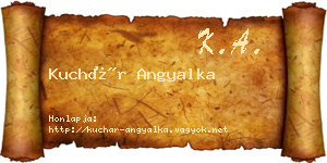 Kuchár Angyalka névjegykártya